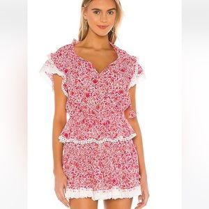 MISA Lilian Dress in Pink Animal Floral - Small